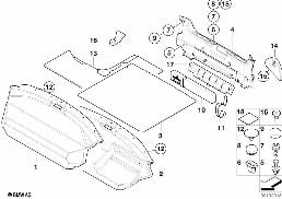 TRUNK TRIM PANEL diagram for BMW Z3 E36 1.9