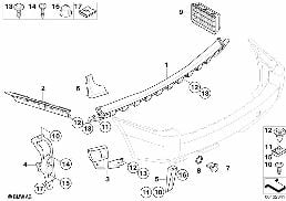 取付け部品 diagram for BMW X3 E83 3.0i