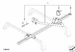 Porte-bicyclette de cyclo-tourisme diagram for BMW 5 Series E39 525td