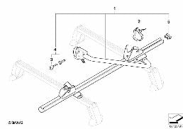 Uchwyt na rower turystyczny diagram for BMW MINI R50 Cooper