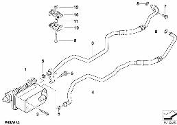 HEAT EXCH./TRANSMISSION OIL COOLER LINE diagram for BMW X3 E83 3.0d