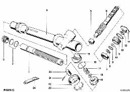 STEERING BOX SINGLE COMPONENTS diagram for BMW 3 Series E21 320i