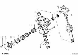 STEERING BOX SINGLE COMPONENTS diagram for BMW 5 Series E12 520