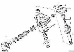 STEERING BOX SINGLE COMPONENTS diagram for BMW 5 Series E12 520