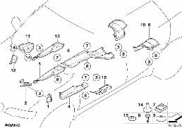 HEAT INSULATION diagram for BMW X5 E53 4.4i