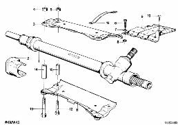 MECHANICAL STEERING diagram for BMW 3 Series E21 320i