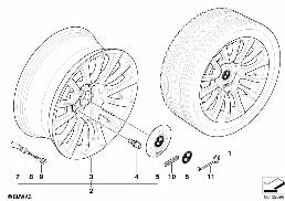 BMW LA INDIVIDUAL WHEEL V-SPOKE 152 diagram for BMW X5 E53 3.0d