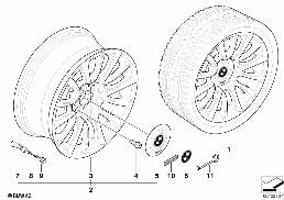 BMW LA INDIVIDUAL WHEEL V-SPOKE 152 diagram for BMW 3 Series E46 318i