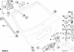 Πίσω καπό/σύστημα κλειδώματος diagram for BMW 3 Series E46 316ti