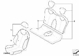 Skórz. wyposaż. dod. modelu MONO/TWIN diagram for BMW MINI R50 Cooper