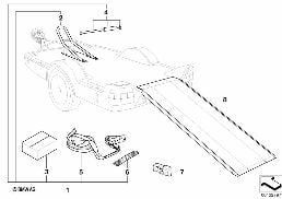 Remorque module moto diagram for BMW 5 Series E39 525td