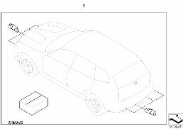 Kit 2ème monte système PDC diagram for BMW X3 E83 LCI 2.0d