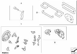 SET OF PARTS HEATER/AIR CONDIT. HOUSING diagram for BMW Z4 E85 2.5si