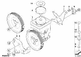 Čerpadlo posilovače řízení diagram for BMW X3 E83 2.0d