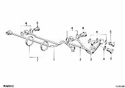 HYDRO STEERING-PIPE STEERING BOX diagram for BMW 3 Series E30 325i