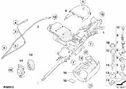Colonne dir./habillage/câble Interlock diagram for BMW Z4 E85 2.5i