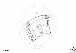 Nachrüstsatz Multifunktionslenkrad diagram for BMW X3 E83 2.0d