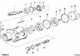 HYDRO STEERING-VANE PUMP/SINGLE PARTS diagram for BMW 5 Series E12 520