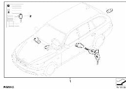 MASTER KEY LOCKING diagram for BMW 5 Series E61 530d