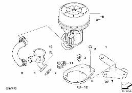 排気ガス/有害物質削減装置エア ポンプ diagram for BMW X3 E83 2.5i