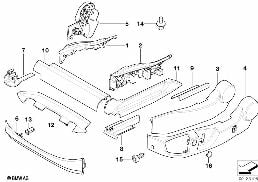 SEAT FRONT SEAT COVERINGS diagram for BMW 5 Series E61 525i