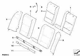 SEAT REAR, UPHOLSTERY & COVER BASE SEAT