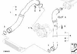 INTAKE MANIFOLD-SUPERCHARG.AIR DUCT diagram for BMW 3 Series E46 320d