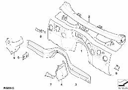 SPLASH WALL PARTS diagram for BMW 3 Series E90 LCI 318d