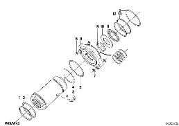 HYDRO STEERING BOX - PISTON/MOUNTING diagram for BMW 5 Series E12 520