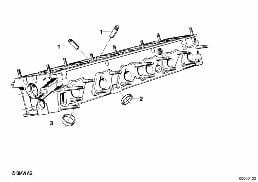 CYLINDER HEAD ATTACHED PARTS diagram for BMW 3 Series E30 325e