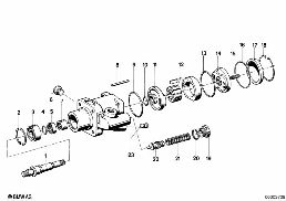 HYDRO STEERING-VANE PUMP/SINGLE PARTS diagram for BMW 5 Series E12 520