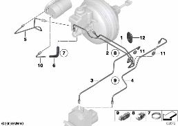 Kit tubazione freno, vano motore diagram for BMW Rolls-Royce Phantom RR1 Phantom