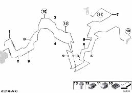 Tubazione freno posteriore diagram for BMW Rolls-Royce Phantom RR1 Phantom
