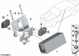 Řídicí jednotky/záclonky + zesilovač diagram for BMW Rolls-Royce Phantom RR1 Phantom