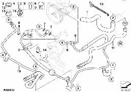 Hyd.ukł.kier.-przew.ol./akt. ukł. kier. diagram for BMW 5 Series E60 LCI 525d