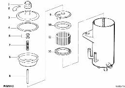 OIL CARRIER / SINGLE PARTS diagram for BMW 8 Series E31 850Ci
