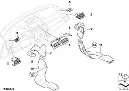 Saída de ar diagram for BMW X3 E83 2.0i