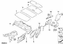 Izolacja dźwiękowa tylna diagram for BMW X3 E83 LCI 2.0d
