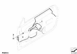 DOOR CABLE HARNESSES diagram for BMW 6 Series E64 LCI 650i