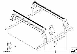 Reling/Belka poprzeczna diagram for BMW MINI R50 Cooper