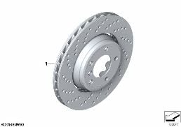 FRONT WHEEL BRAKE DISC PERFORATED diagram for BMW 3 Series E46 330xi
