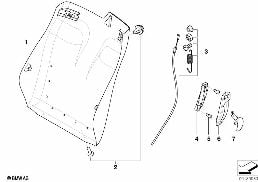 SEAT, FRONT, BACKREST FRAME diagram for BMW 6 Series E64 630i