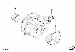 Elementy pojedyncze prądnicy 100/110A diagram for BMW MINI R50 Cooper