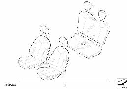 Skórz. wyposaż. dod. fotela sport. MONO diagram for BMW MINI R50 Cooper
