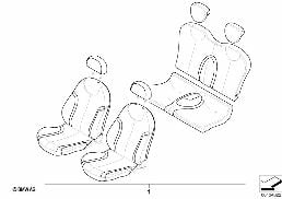 Skórz. wypos. dod. fot. sport. STRIPES diagram for BMW MINI R50 Cooper
