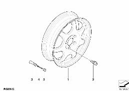 EMERGENCY WHEEL, LIGHT ALLOY diagram for BMW X5 E53 3.0d