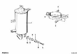OIL CARRIER / SINGLE PARTS diagram for BMW 7 Series E23 728