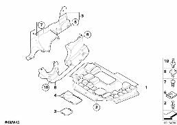 Osłona podwozia diagram for BMW X3 E83 LCI 2.0d
