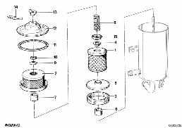 OIL CARRIER / SINGLE PARTS diagram for BMW 7 Series E23 728