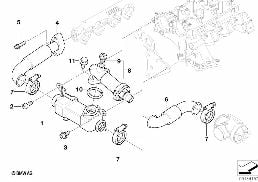 Reduc.föroreningar i avgas kylning diagram for BMW 5 Series E60 530d